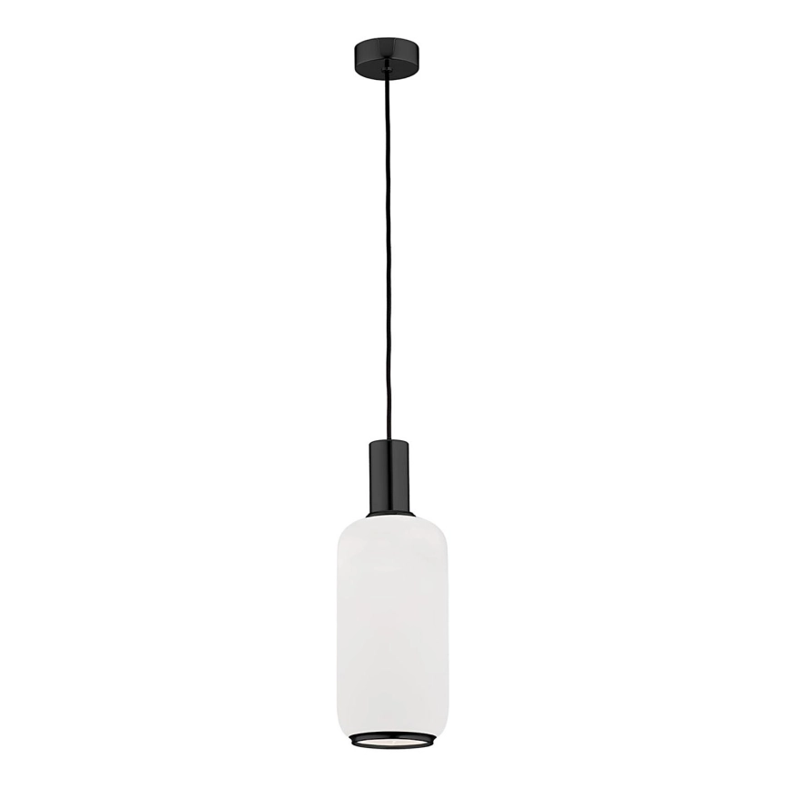 Argon 8563 – Ljuskrona med textilsladd SAGUNTO PLUS 1xE27/15W/230V diameter 14 cm svart