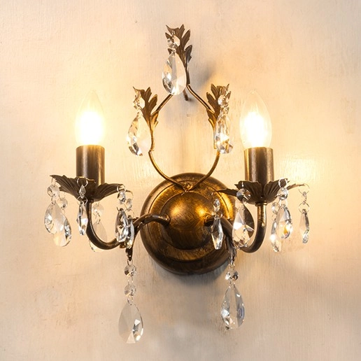 ONLI – Vägglampa TERESA 2xE14/6W/230V brons