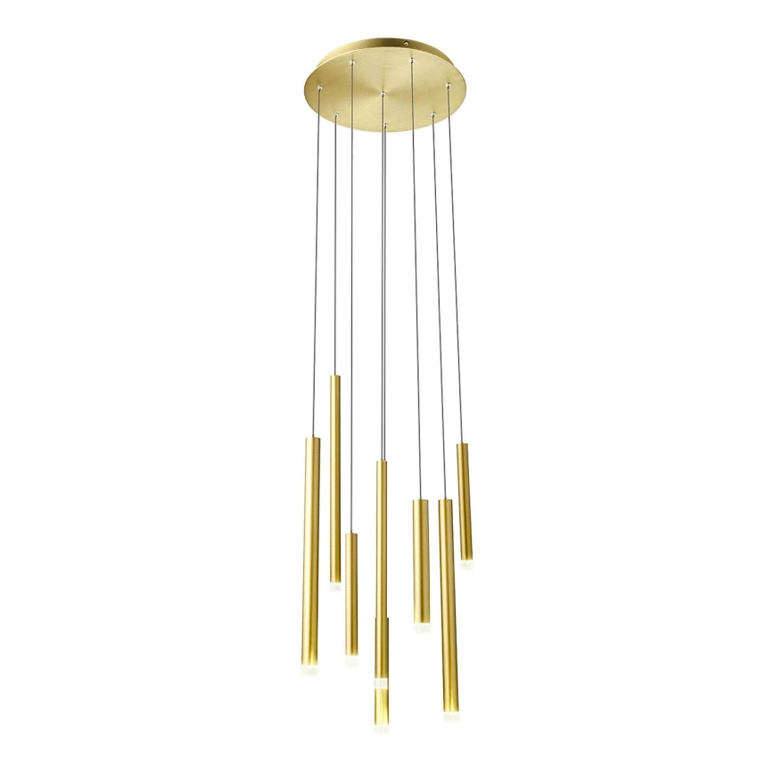 Redo 01-2050 – LED ljuskrona med textilsladd MADISON 8xLED/4W/230V guld