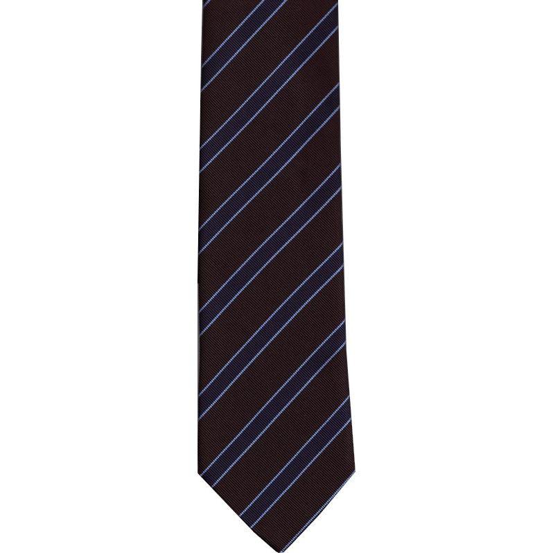 Slips Silk Wide Single Stripe Brun