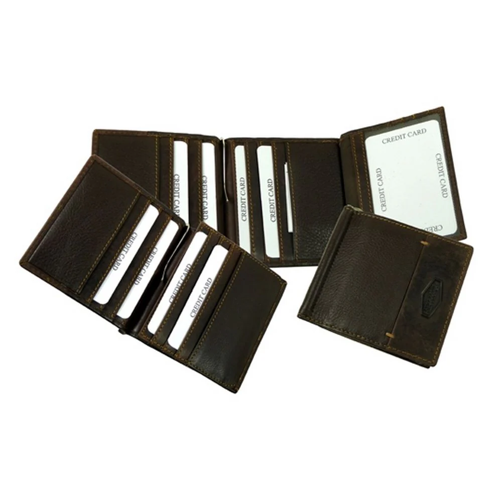 La Borsa Tri -Fold Leather Wallet – Card & Clips