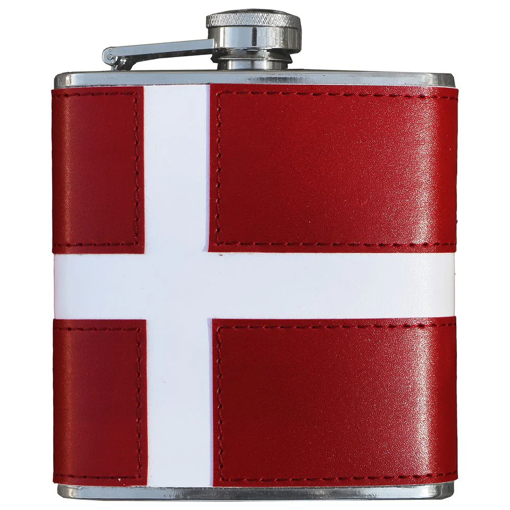 Dannebrog Pocket Label – rostfritt stål med konstgjorda läder