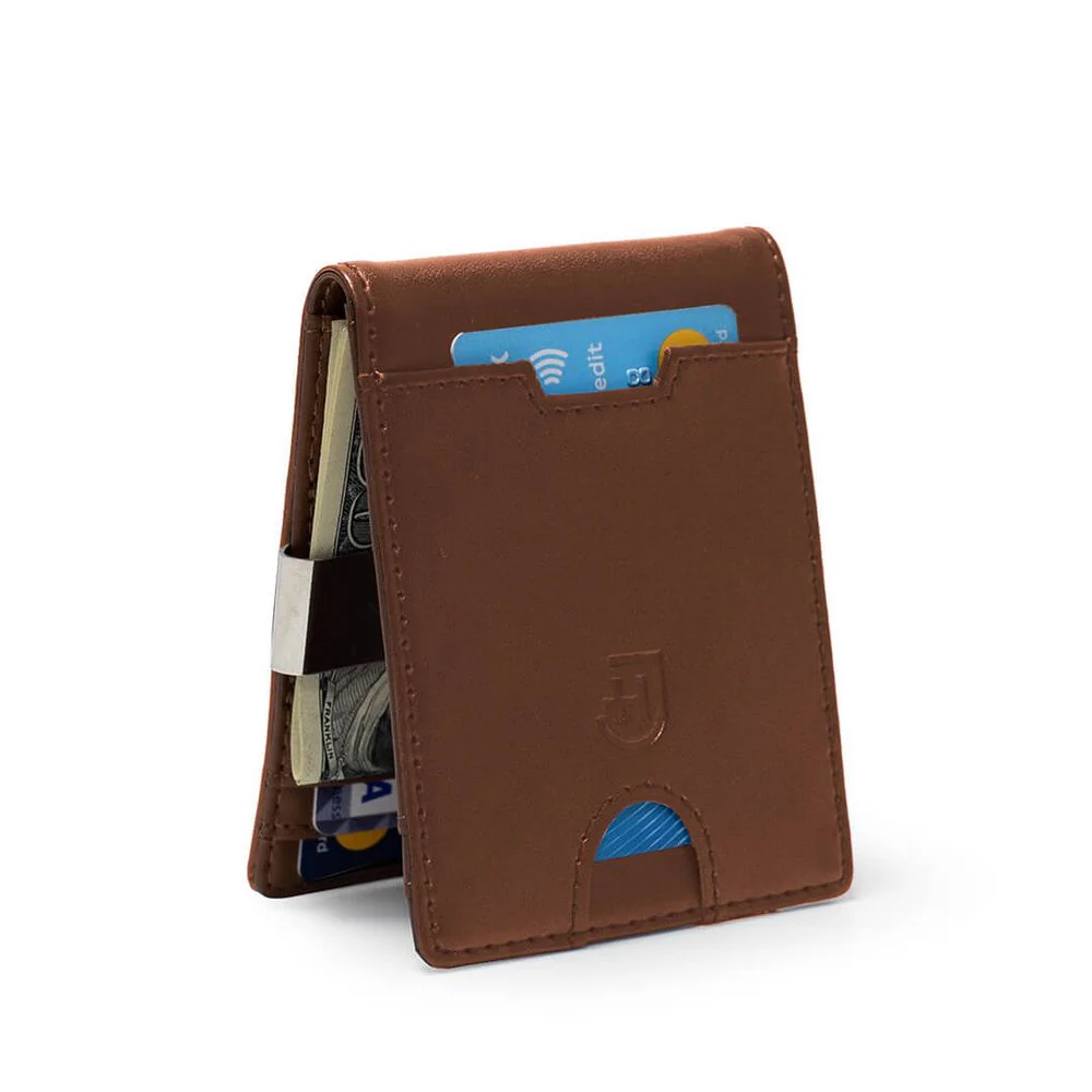 James Hawk Smart Wallet Camel – Light Brown Leather Wallet