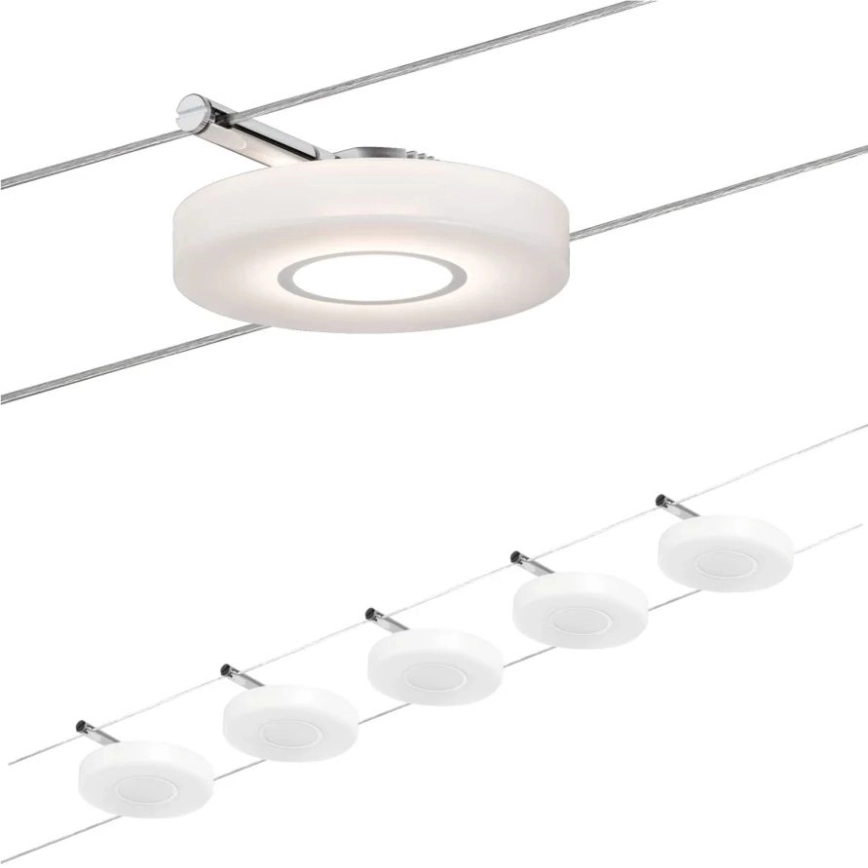 Paulmann 94109 – Sats 5xLED/4,3W Komplett vajersystem MAC 230V vit