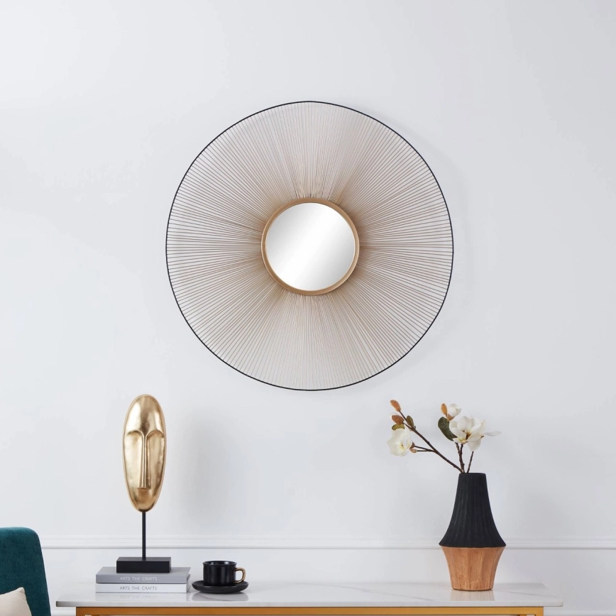 Eglo – Väggspegel Ø 76 cm guld/svart