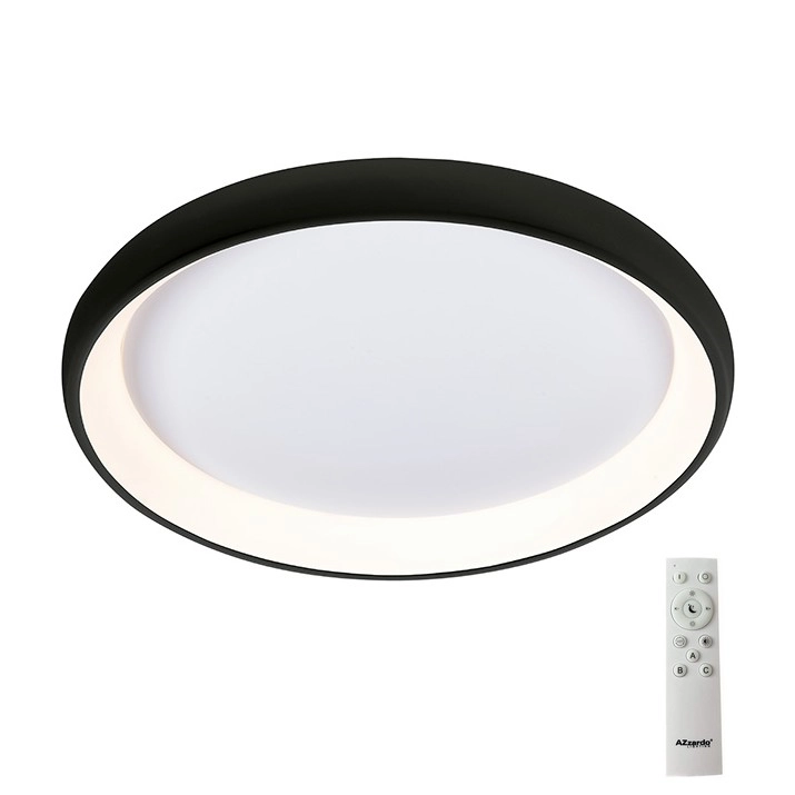 Azzardo AZ5075 -LED Dimbar taklampa ANTONIO LED/80W/230V svart + fjärrkontroll