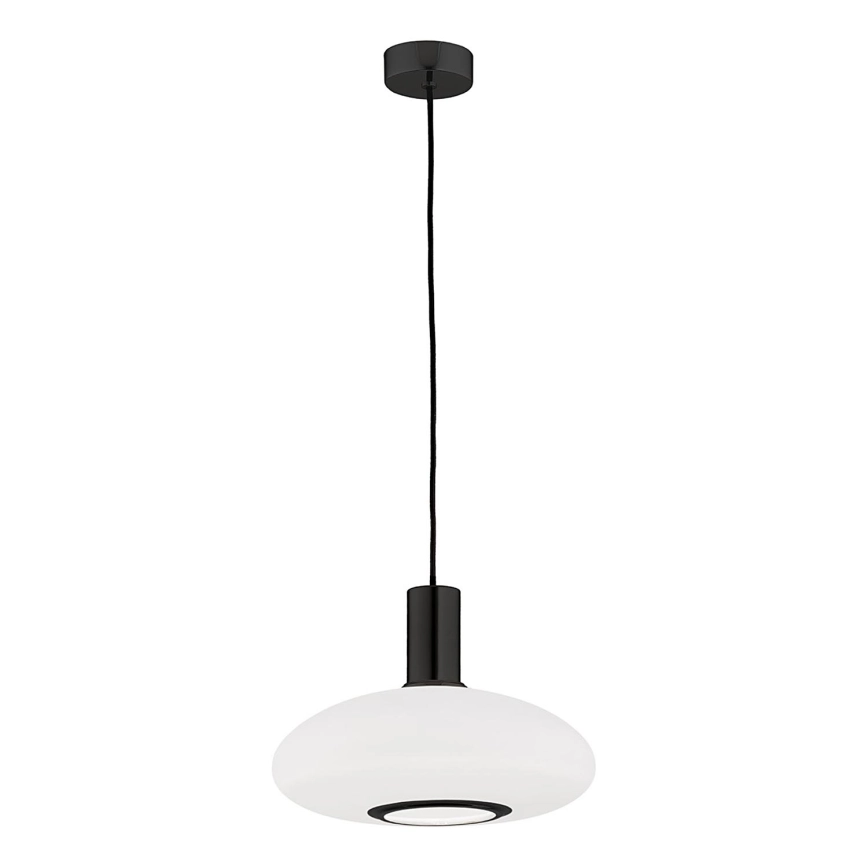 Argon 8565 – Ljuskrona med textilsladd SAGUNTO PLUS 1xE27/15W/230V diameter 30 cm svart