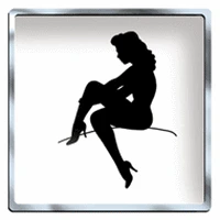 Manschettknappar hologram Stocking Girl