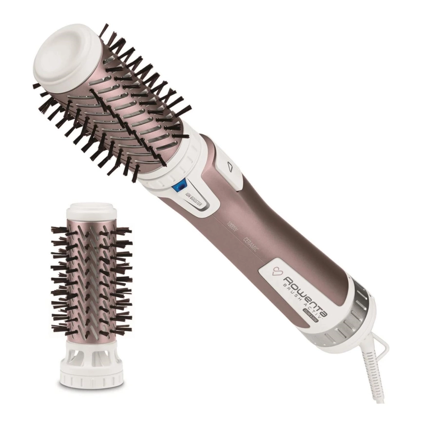 Rowenta – Roterande hårborste PREMIUM CARE 1000W/230V rosa/vit