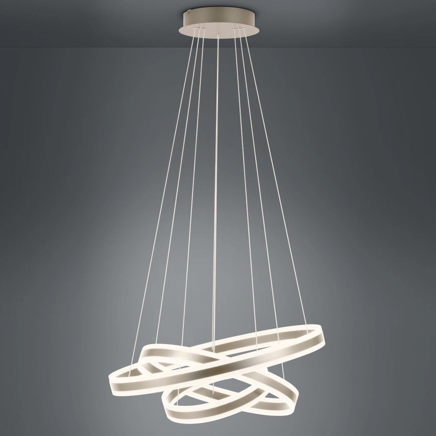 Eglo – LED ljusreglerad ljuskrona på textilsladd LED/78W/230V + LED/70W + LED/34W