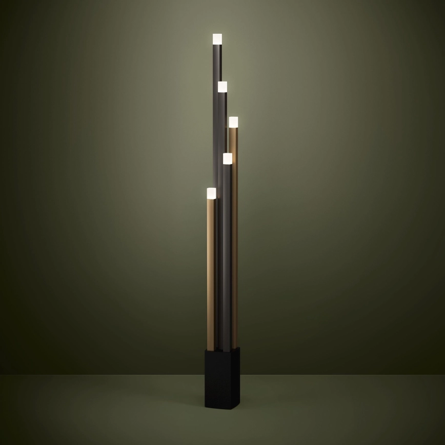 Eglo – LED Dimbar golvlampa 5xLED/3,7W/230V 3000K antracit/guld