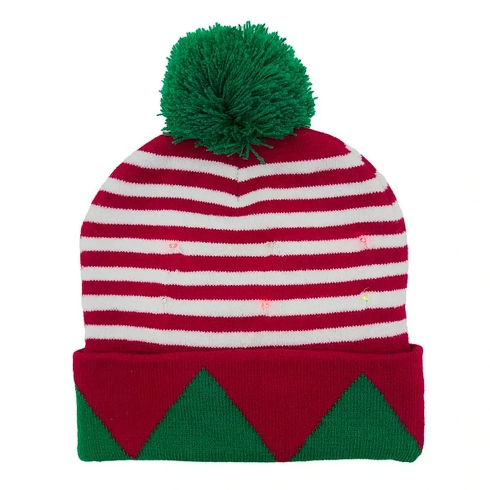 Snazzy Santa Elf Beanie Hat – med BLINK