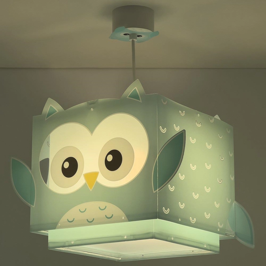 Dalber 64392 – Ljuskrona för barn LITTLE OWL 1xE27/60W/230V