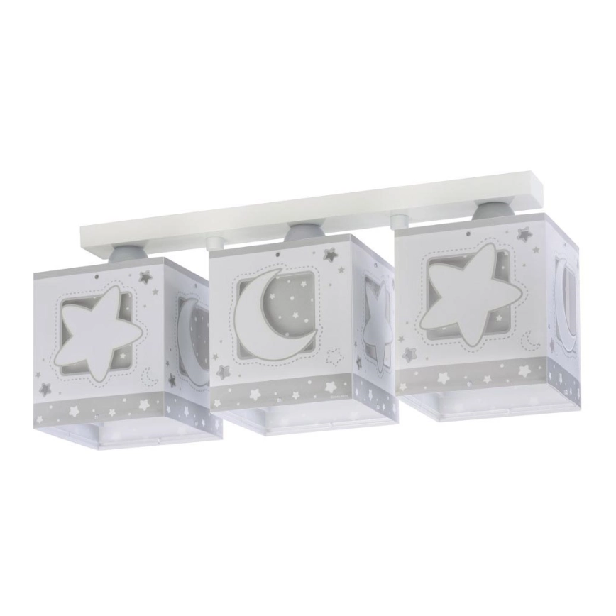 Dalber 63233NE – Barnlampa för tak MOONLIGHT 3xE27/60W/230V
