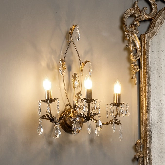 ONLI – Vägglampa TERESA 3xE14/6W/230V brons