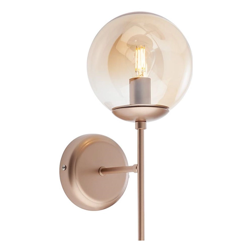 Redo 01-2942 – Vägglampa MUNDI 1xE14/28W/230V koppar/rökfärgad