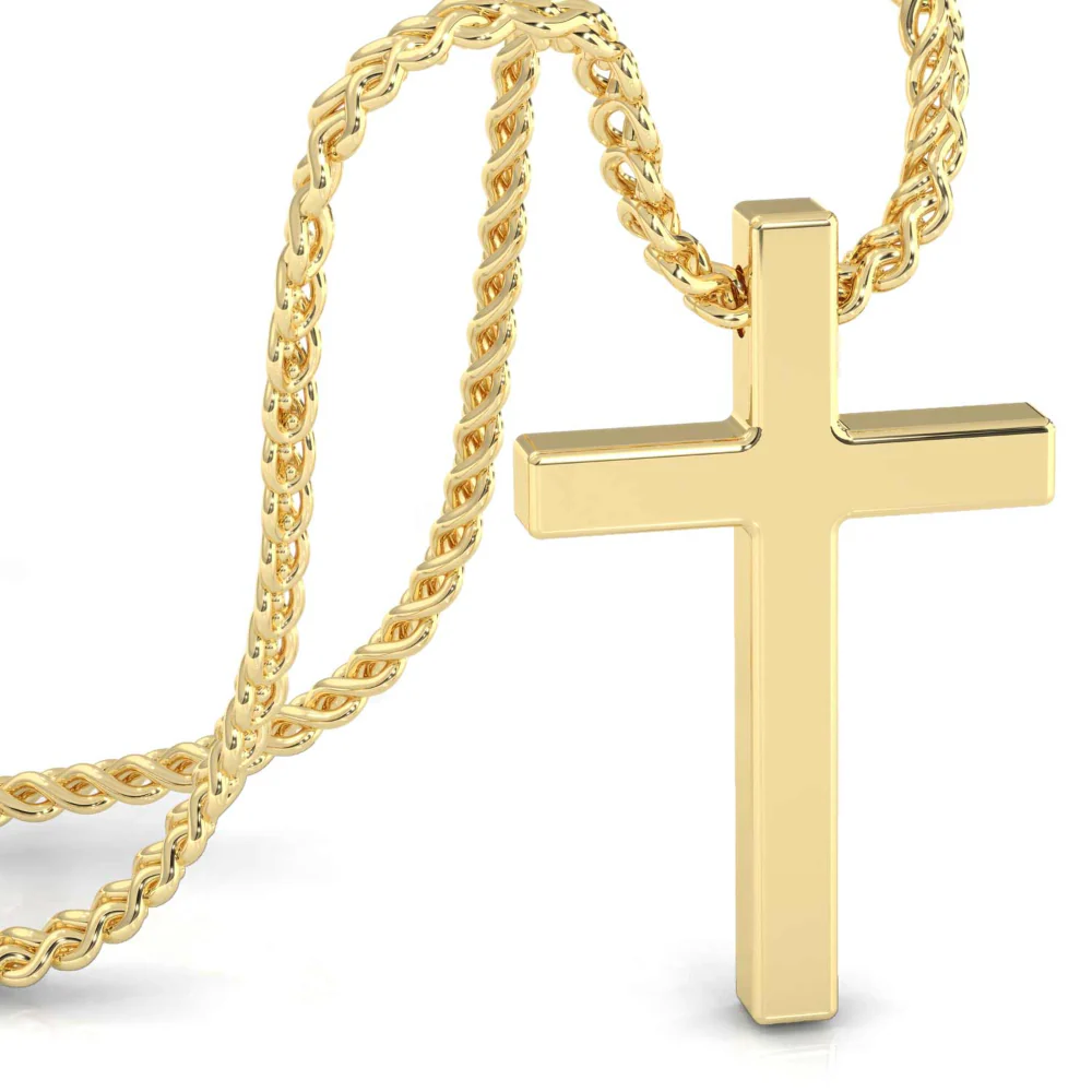 Lord Halsband med korshänge i rostfritt stål – 3 färger