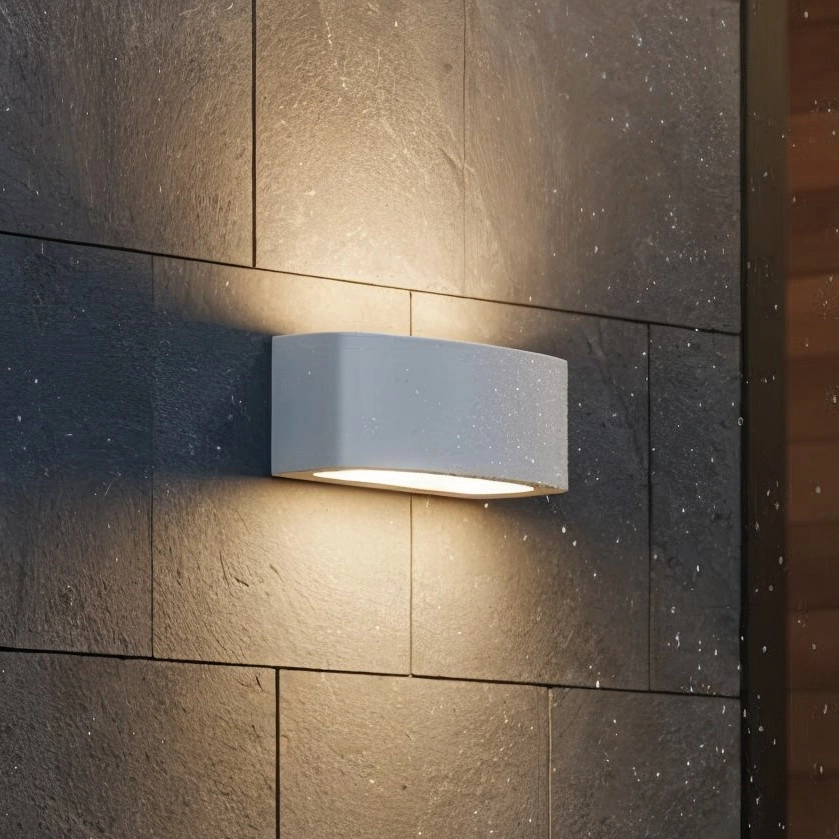 Ideal Lux – Vägglampa för utomhusbruk ANDROMEDA 1xE27/60W/230V IP55 grå