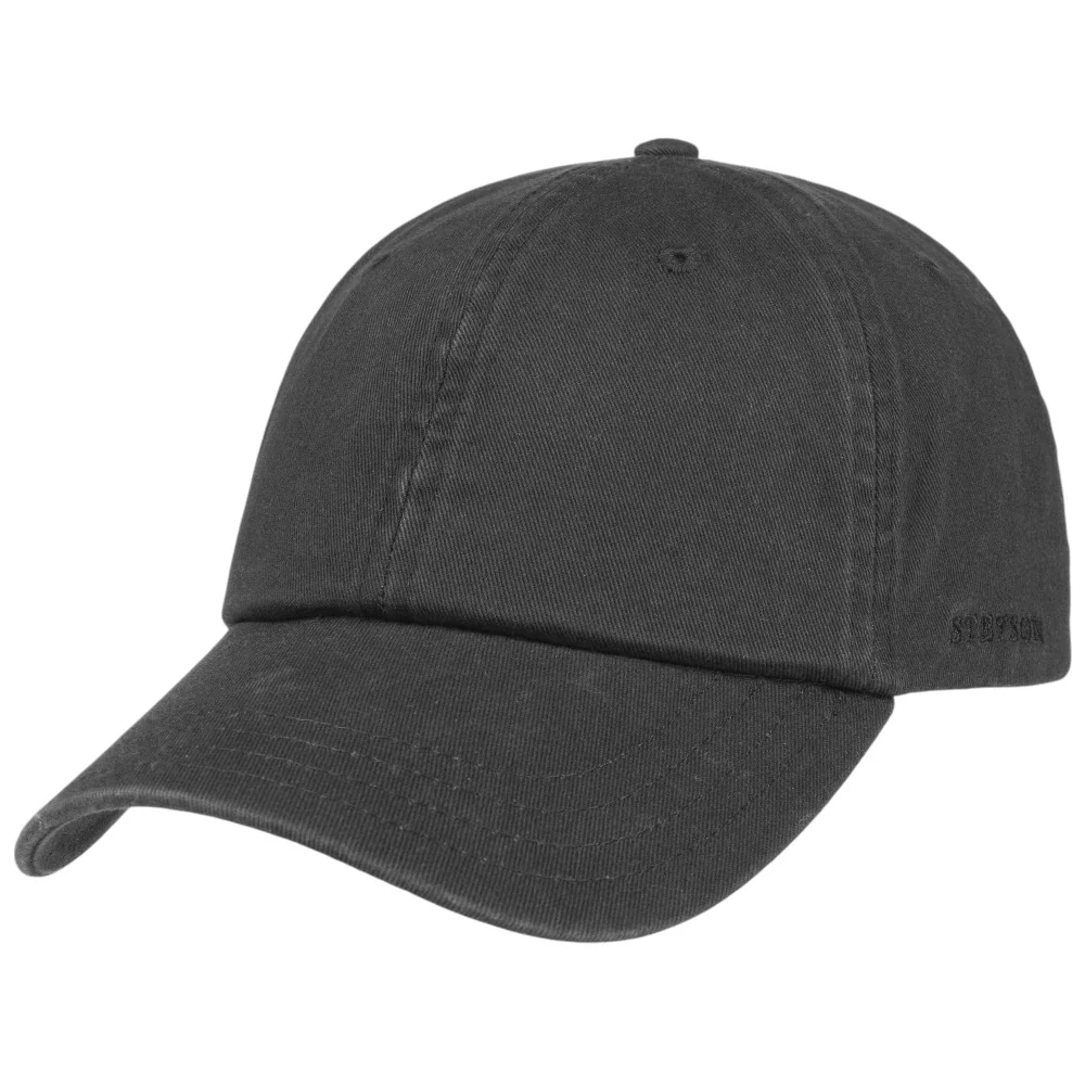 Stetson Baseball Keps Bomull – Solid Svart