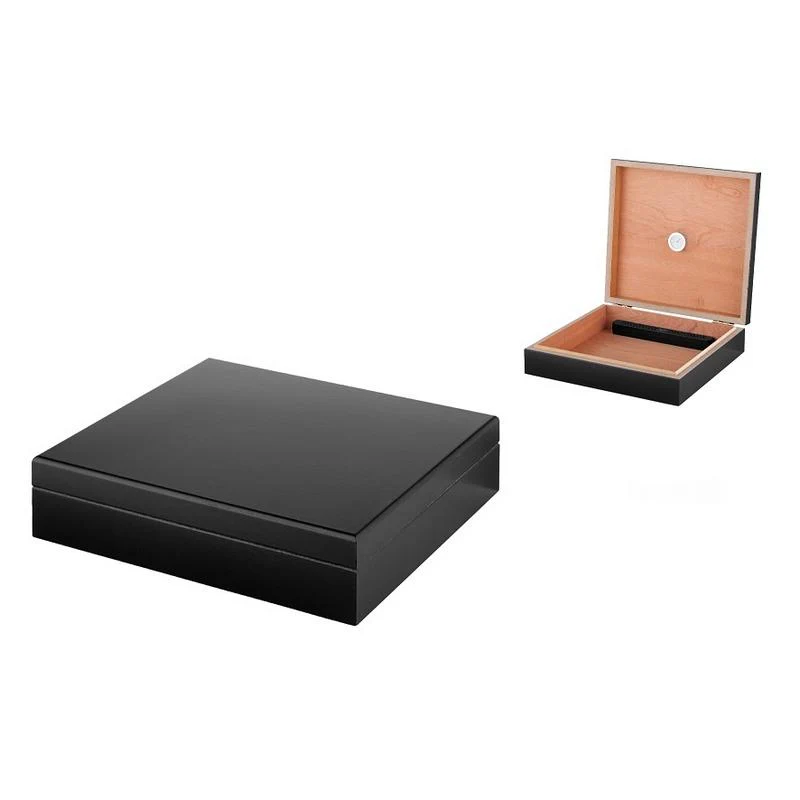 Angelo 10 Cigar Humidor i svart lackerat trä