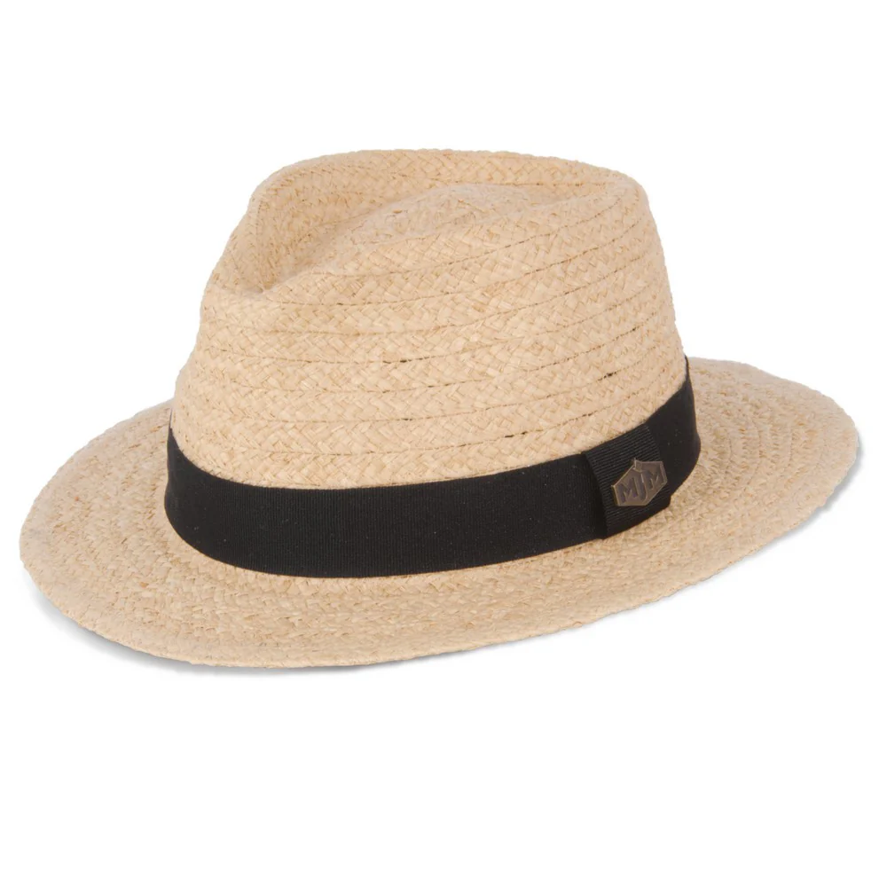 MJM AKSA 58045 – Organisk Raffia Trilby Stråhat