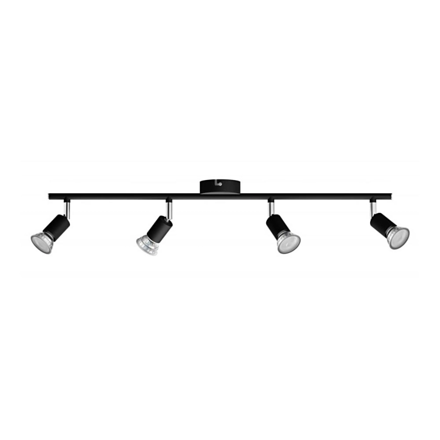 Philips – Spotlight 4xGU10/50W/230V svart